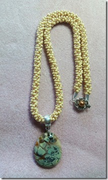 kumihimo glass necklace